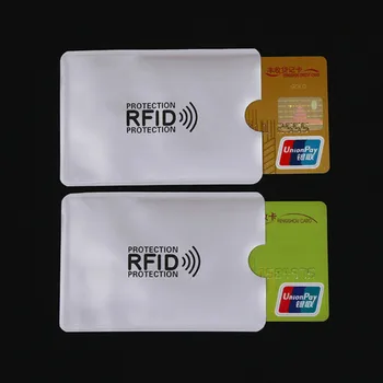 10 vnt Anti-Scan Kortelę, Rankovės Kredito RFID Kortelių apsaugos Anti-magnetinis Aliuminio Folija Nešiojamų Banko Kortelės Turėtojas