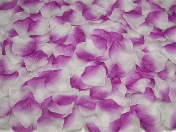 1000pcs Violetinė Balta Šilko Rožių Žiedlapiai Vestuves Dekoro Rožinės spalvos Konfeti Naudai Nemokamas Pristatymas Rožių Žiedlapių