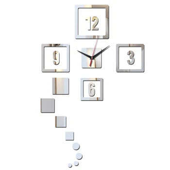 2019 viršų mados namų dekoro sienos akrilo laikrodžiai modernus dizainas, prabanga, nekilnojamojo veidrodis kvarcinis laikrodis 3d kristalų laikrodžiai