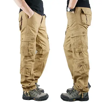 2022 M. Pavasarį Mens Krovinių Kelnės Chaki Karinių Vyrų Kelnės Atsitiktinis Medvilnės Tactical Kelnes Vyrams Didelis Dydis Armijos Pantalon Militaire Homme