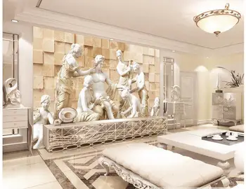 3d kambario tapetai Statula Europos 3D fonas, tapetai kambarį Namo Apdaila