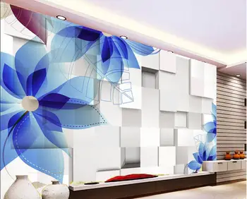 3d stereoskopinis tapetai Namų Puošybai Gėlėmis 3D blokas, TV foną tapetai kambarį