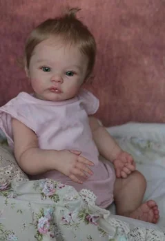 43 CM Pieva Bebe Atgimsta 3D Lėlės Marmuro Tekstūros Odos Minkštas Vinilo Reborn Baby Doll Žaislas Mergina Dress Up žaidimas Hous Boneca
