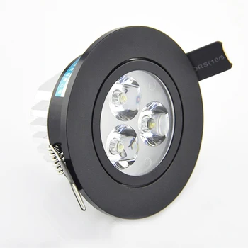 9W dėmės pritemdomi led black downlight Šiltai Balta Pobūdžio balta Vaiskiai Balta Įleidžiamas LED Lempos Vietoje Šviesos AC85-265V