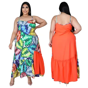 Afrikos Suknelės Moterims 2021 Afrikos Rankovių Spausdinimo Plius Dydis Ilga Suknelė Maxi Suknelė Afrikos Drabužiai Moterims, XL-5XL