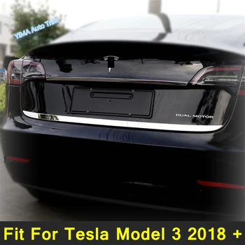 Automobilių Galinis Bagažo Skyriaus Dangtis Dangtelis Bagažinės Apmušimas Durų Rankena Liejimo Garnyras Bezel Tinka Tesla Model 3 2018 - 2021 Išoriniai Priedai