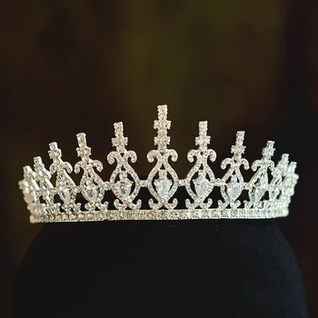 Bridal Crown Šukuosena Vestuvių Priedai Cirkonis Karūna Lankelis Atmosferos Karūna