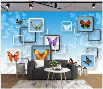 Custom foto tapetai, sienų ir 3 d freskomis tapetai, Gražus drugelis mados fono sienos dokumentai kambarį dekoro
