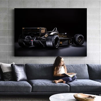 Dekoratyvinis Spaudinių Drobės Paveikslai Lotus 98t Formulė Vienas Atgal Pažiūrėti Lenktyninių Automobilių Plakatai Sienos Menas Namų Dekoro