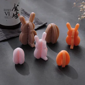 Easter Bunny Kiaušinių Silikono Formos Tortas Kepimo 3D Šokolado Pelėsių Velykų Kiaušinių, Bunny Saldainiai Cake Deco Kepimo Pyragai, bandelės, Įrankiai