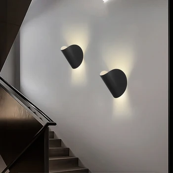 FSS Šiaurės šalių Sienos Lempos Kūrybos Pasukti LED Paprasta kambarį Fono Sienos Perėjimu Laiptai, Miegamojo, Naktiniai staleliai, Lempa