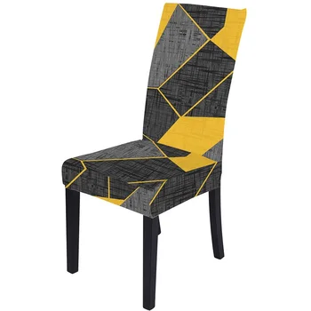 Geometrinis Ruožas Kėdė Padengti Valgomasis Office Pokylių Kėdė Raštas Elastinga Medžiaga Fotelis, Kėdė Padengti