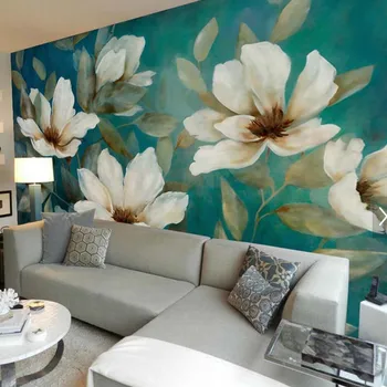 Gėlių Tapetai, 3D Įspaudų Siena Popieriaus Freskos HD Nuotraukų sienų dangos Spausdinti Freskomis Roll Kambarį Miegamojo Sienos Meno Dekoro