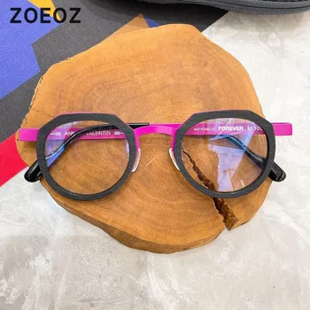 Korėjos Dizaineris Retro viso Kadro apvalių akinių rėmeliai trumparegystė akinius moterims, Akiniai Rėmeliai Vyrams Galima su trumparegystė objektyvas