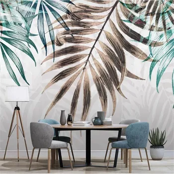 Milofi užsakymą neaustinių tapetai, freskos modernus minimalistinio šviežių augalų Šiaurės rankų darbo dažytos fonas sienų tapyba