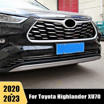 Nerūdijantis Automobilio Bamperio Apatinės Grotelės Apdaila Padengti Artimųjų Akių Grotelės Ryškios Juostelės Toyota Highlander XU70 Kluger 2020-2023