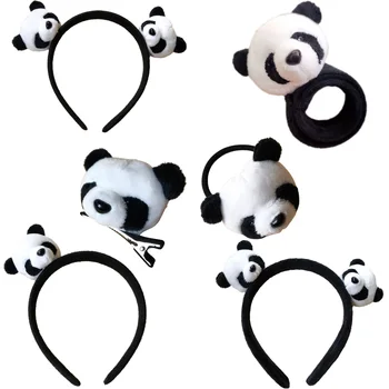 Panda Ausis Lankelis Panda Plaukų Įrašą Balta Animacinių Filmų Panda Lankelis Hairband Cosplay Panda Plaukų Laikiklis Panda Plaukų Aksesuaras