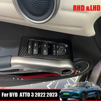 RHD LHD Už BYD JUANIŲ PLIUS ATTO 3 2022 2023 ABS durų porankiai Automobilių Langų pakėlimo mygtuką, padengti stiklo Kontrolės swtich Skydelio Dangtelį