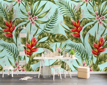 sienos popieriaus Pritaikyti aukštos kokybės mados tapetai tropinių augalų miško fone, sienos tapetai, sienų ir 3 d beibehang
