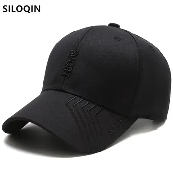 SILOQIN Reguliuojamo Dydžio Laišką Siuvinėjimo Sporto Bžūp Pora Skrybėlę Naują Pavasario Medvilnės Beisbolo Kepurės Vyrams, Moterims Kaulų Snapback Cap