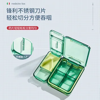 Skaidrus Tabletes Atvejais, Plastikiniai Skaldymo tabletes konteinerių Tabletes Cutter Medicina Boxestojo para pílulas talpinimo таблетница