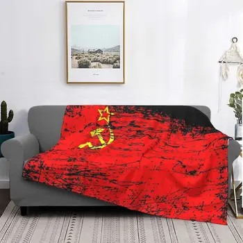 Sowjetunion UDSSR Russland Flagge Decke Flanell Textil Dekoro Kommunistischen Sozialistischen Weiche Dünne Werfen Decke für Zu Ha