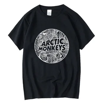 Teeteety Vyrų Aukštos Kokybės 100% Medvilnės Arctic Monkeys Roko Muzikos grupės Grafinis O-kaklo marškinėliai