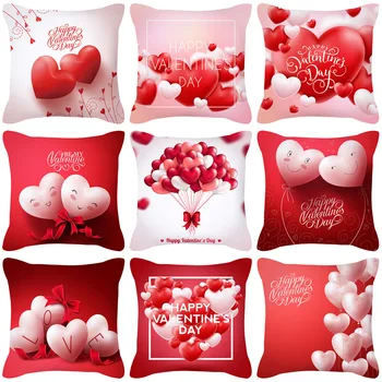 Valentino Dieną Pagalvėlė Padengti Meilės Medis Dekoratyvinis Mesti Užvalkalas Romantiška Namų Dekoro Pagalvių užvalkalus už Sofos, Sofos